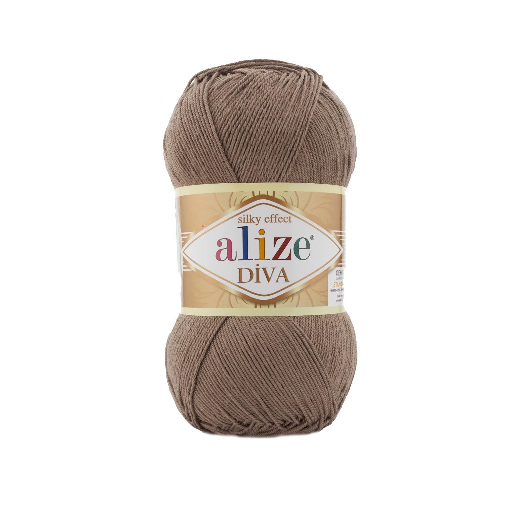 Diva Silk Effect 100% Microfiber Acrylic Yarn 1 Ball skeins 100gr 383yds (688 - Cappucino)