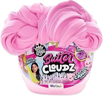 Compound Kings Fluffy Butter Cloudz Scented Large Slime Bucket for Kids – Soft, Squishy, Non-Toxic Sensory Toy | Pink Cotton Candy Slime Gift