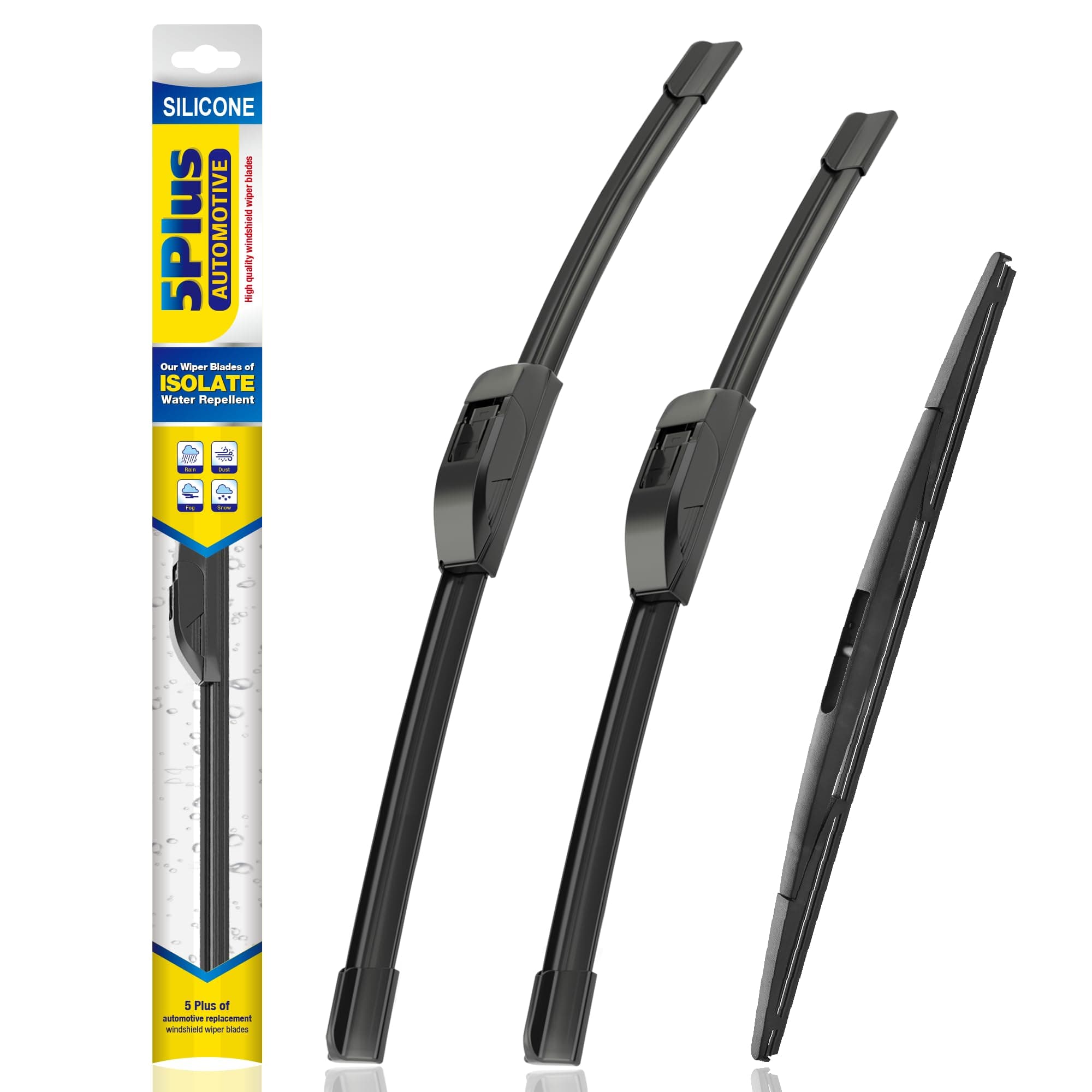 5 PLUS® Silicone Windshield Wipers Replacement for 2019 2020 2021 2022 2023 Honda Passport Wiper Blades(Set of 3),Automotive Replacement Windshield Wiper Blades For My Car-26"/24"/16"