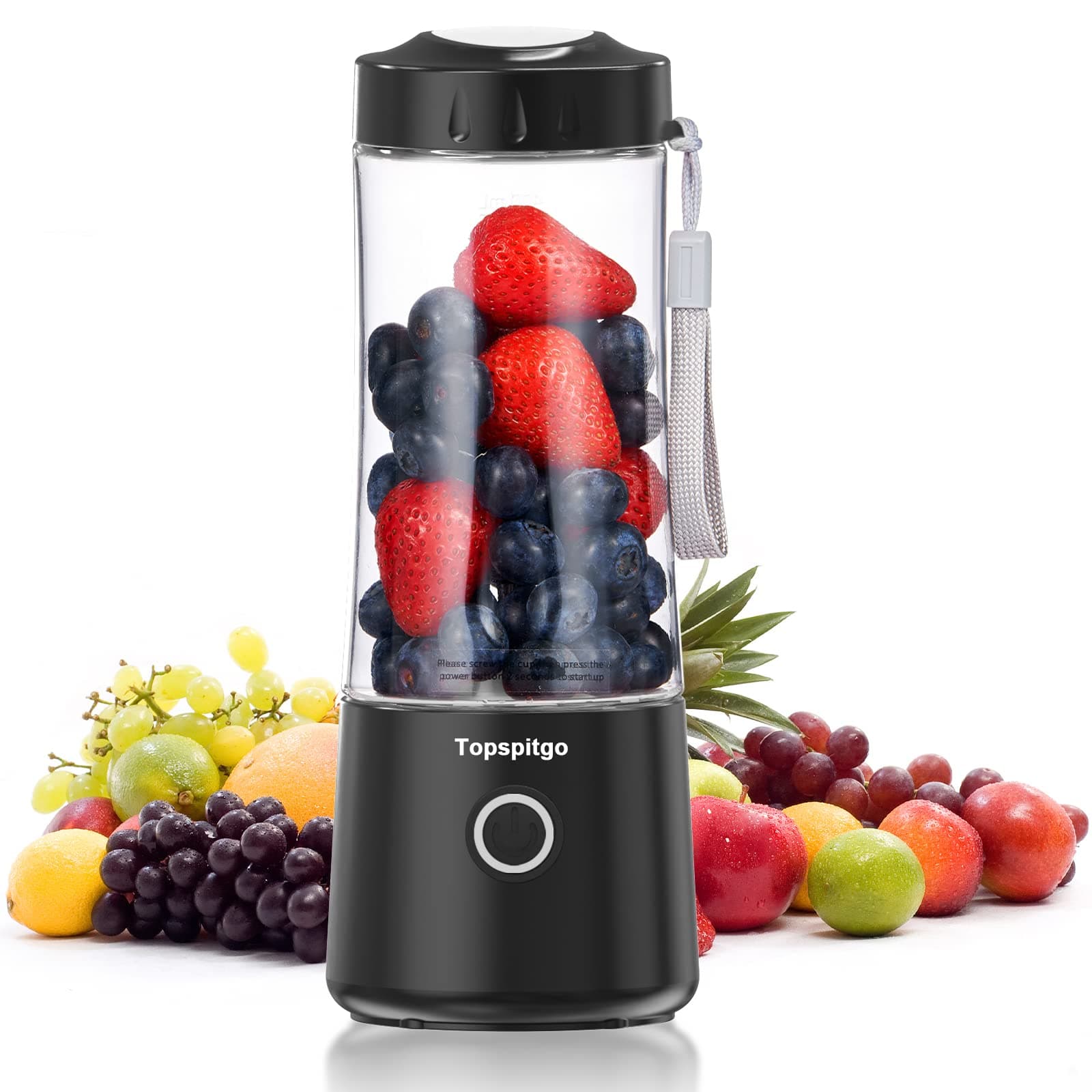 Small Personal Mini Blenders & Smoothie Maker | 400ml Food Processor Mixer Portable Mini USB Blender Fruit Juicer with 6 Blades for Baby Travel Fitness Drink Shakes Mothers Day Gifts (Black)