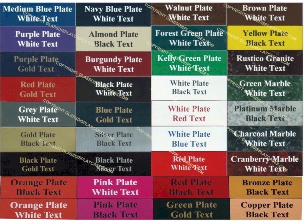 18 inch x 5 Inch Custom Plastic Name Plate