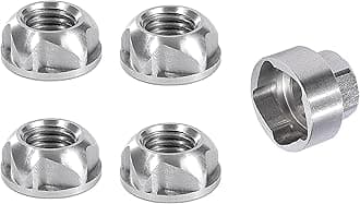 M16 P2.0 304 Stainless Steel Anti-Theft Locking Nuts Security Hardware Kit for Mountain Bike Awning Car Accessories for Styling Light Bar Safety,(4 Lock+ 1 Key)