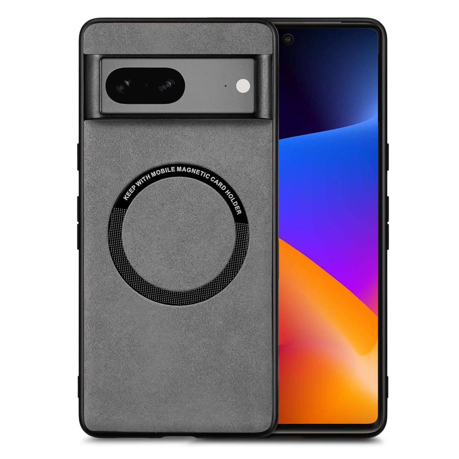 SKYLMW Designed for Google Pixel 7 Case 5G (2022) [Compatible with Magsafe] - Plush Matte Finish and Full Body Protection Cover for Men Women Girls (6.3 Inch) Grey