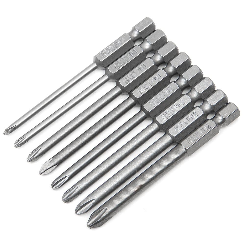 8 Pcs Magnetic Long Hex Cross Head Screwdriver Bits Set by VASL