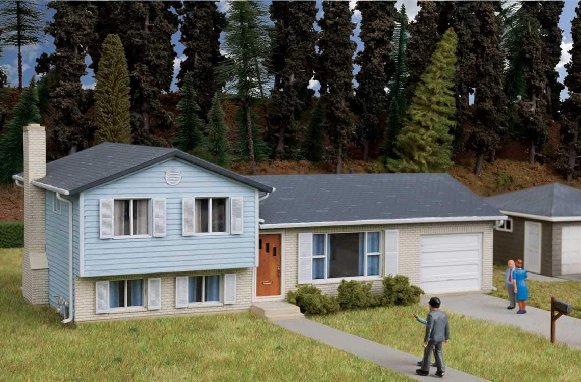 Cornerstone HO Scale Model Split-Level House Kit