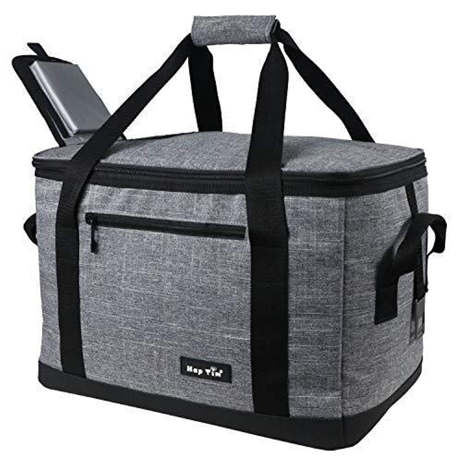 Hap Tim Soft Cooler Bag 40-Can Large Reusable Grocery Bags Soft Sided Collapsible Travel Cooler for Outdoor Travel Hiking Beach Picnic BBQ Party (AE 13634)