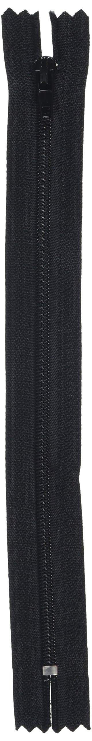 LEDUC Zip-5pc Nylon zips-Size 20cm, Black, 12x12x2 cm