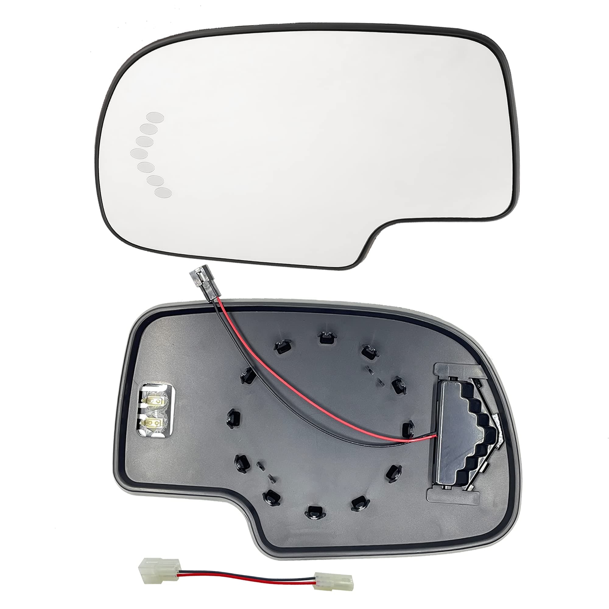 88944391 Driver Side Heated Mirror Glass Compatible with 2003-2007 Chevy Silverado Avalanche Suburban Tahoe GMC Sierra Yukon 1500 Cadillac Escalade