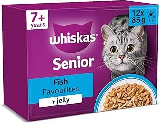 whiskas 7+ Cat Pouches Fish Favourites in Jelly 12x85g