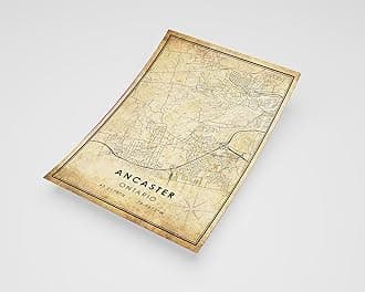 MG Global Rustic Poster of Ancaster Ontario | 11x17 12x18 16x24 24x36 Vintage Unframed Print | Antique Hometown City Wall Art for Gift | Home Office Decor
