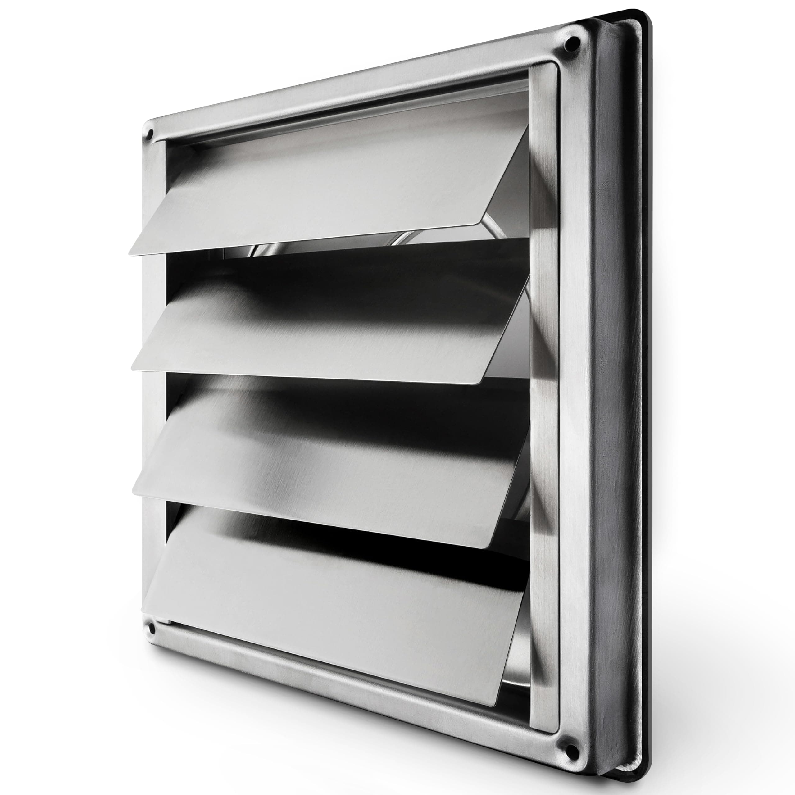 VKE Air Vent Covers Exterior 100mm Gravity Grille Backdraft Shutter Stainless Steel Extractor Vent Cover, Shutter Flaps Close Automatically 4 Inch Fits Only with Metal Ducts