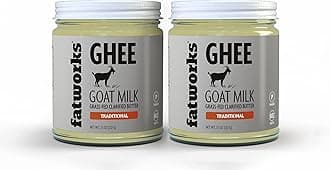 Fatworks Fine Filtered 100% Grass-Fed Goat Milk Ghee, Pasture Raised on Small Family U.S. Farm. KETO, PALEO, WHOLE 30 APPROVED, 7.5 oz.