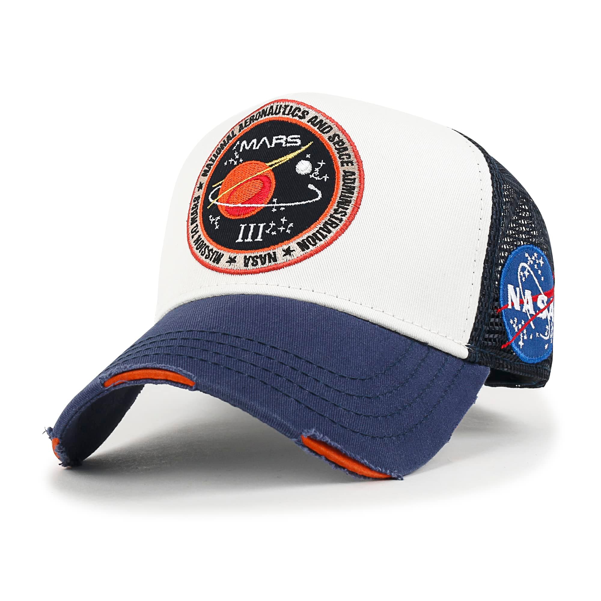 Premium NASA Worm Logo Embroidery Structured Baseball Cap