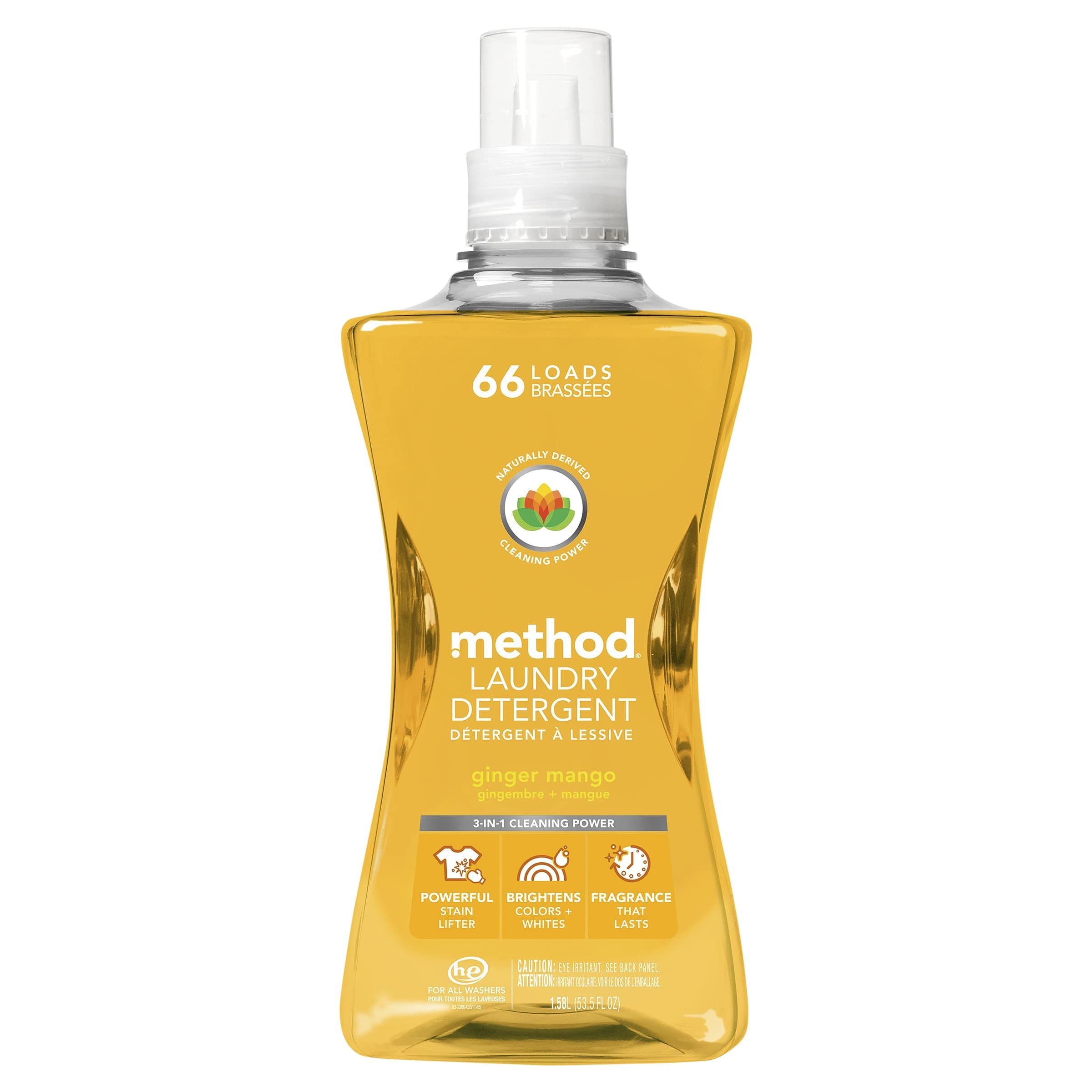 Method Laundry Detergent, Ginger Mango, 53.5 Ounces, 66 Loads