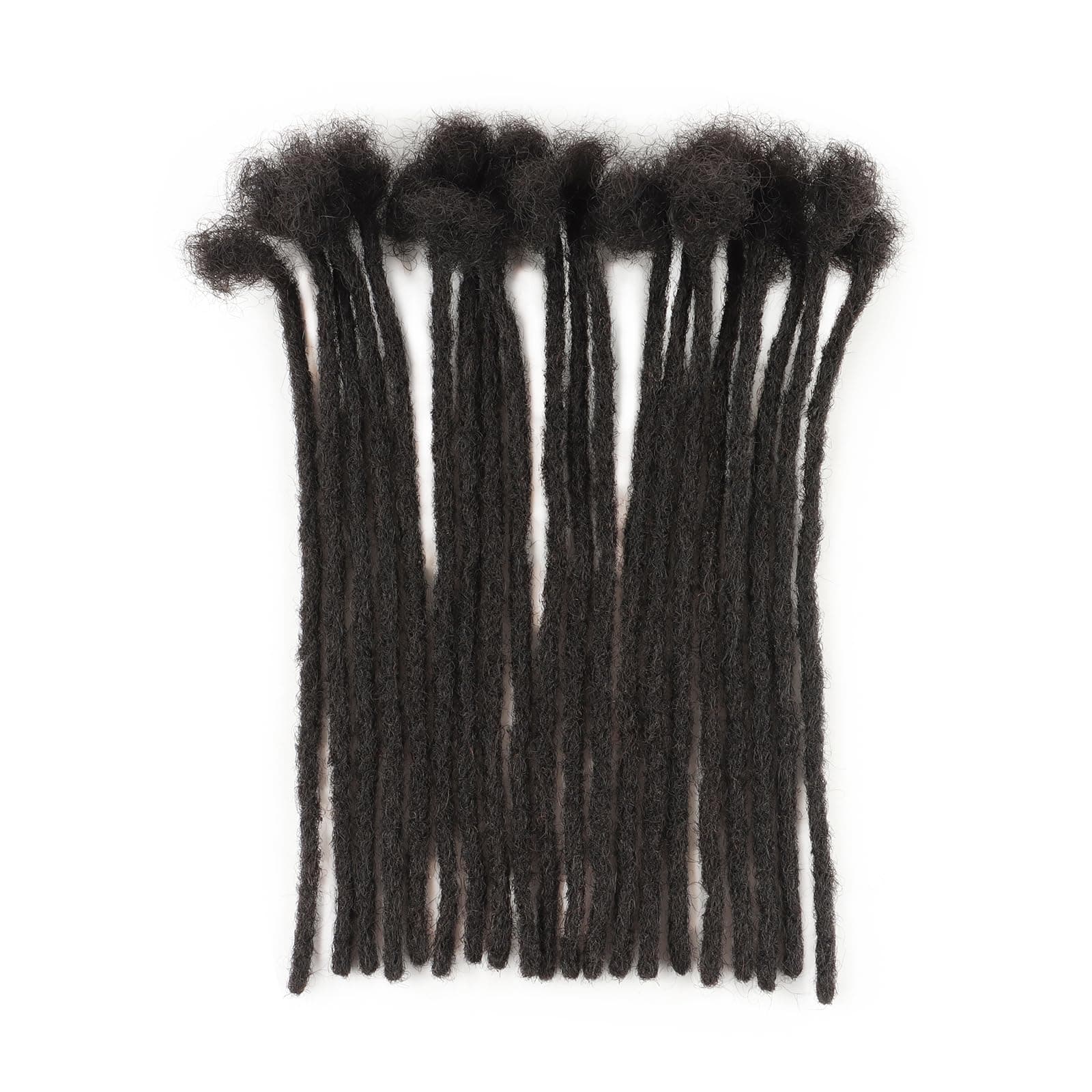 0.2cm Thickness 100% Human Hair Dreadlock Extensions for Men/Women 8 Inch 60 Strands Full Handmade Can be Dyed and Bleached Permanent Loc Extensions Human Hair Natural Black