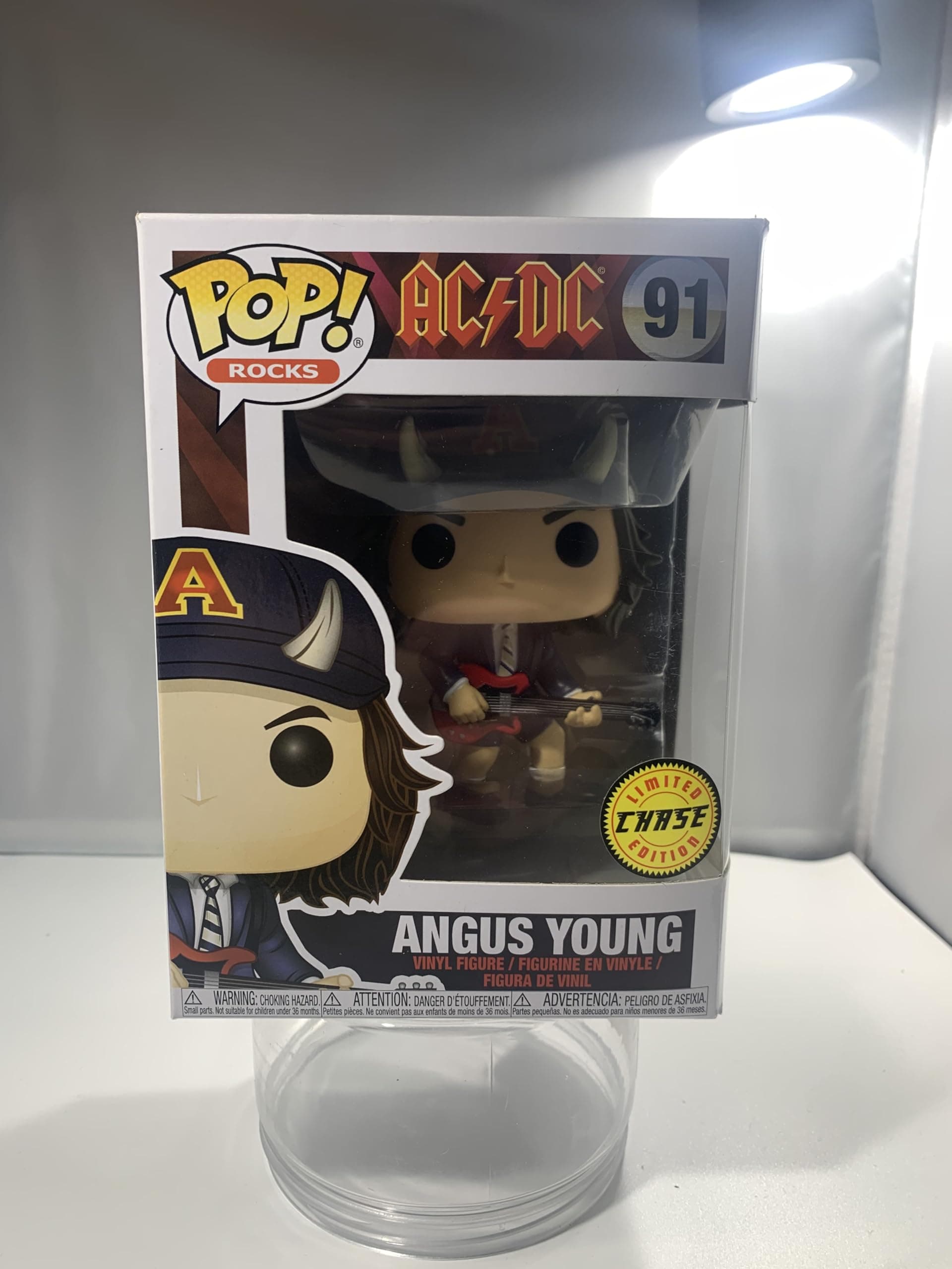 Angus Young (AC/DC) Chase Bundled with EcoTEK Pop Protector Funko Pop! Rocks