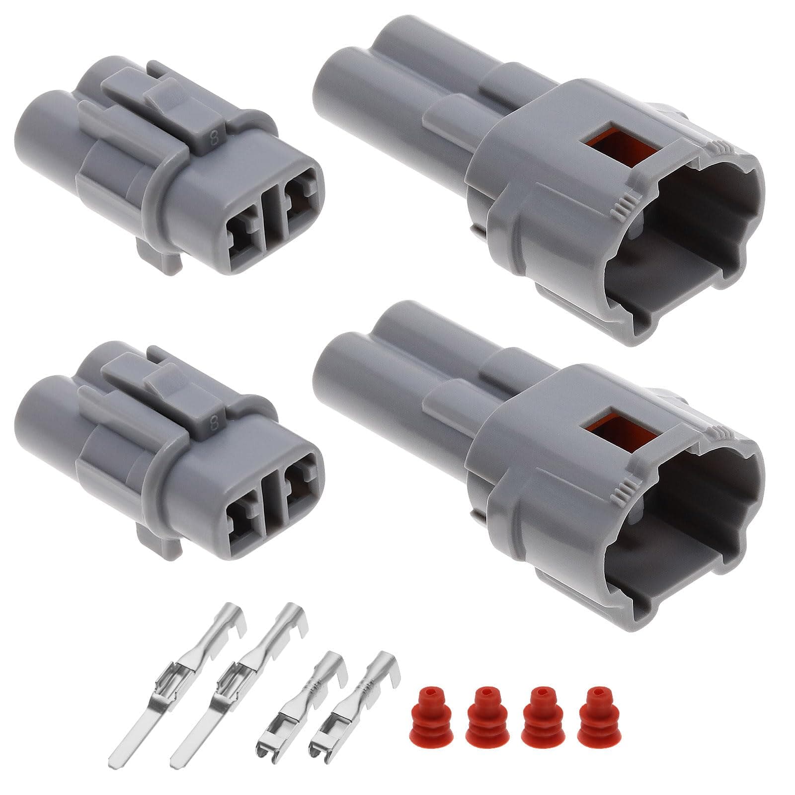 eMagTech 2 Set 2Pin Motorcycle Connector Compatible with Sumitomo MT090 Compatible with Yamaha Compatible with Triumph Automotic-Connector Plug