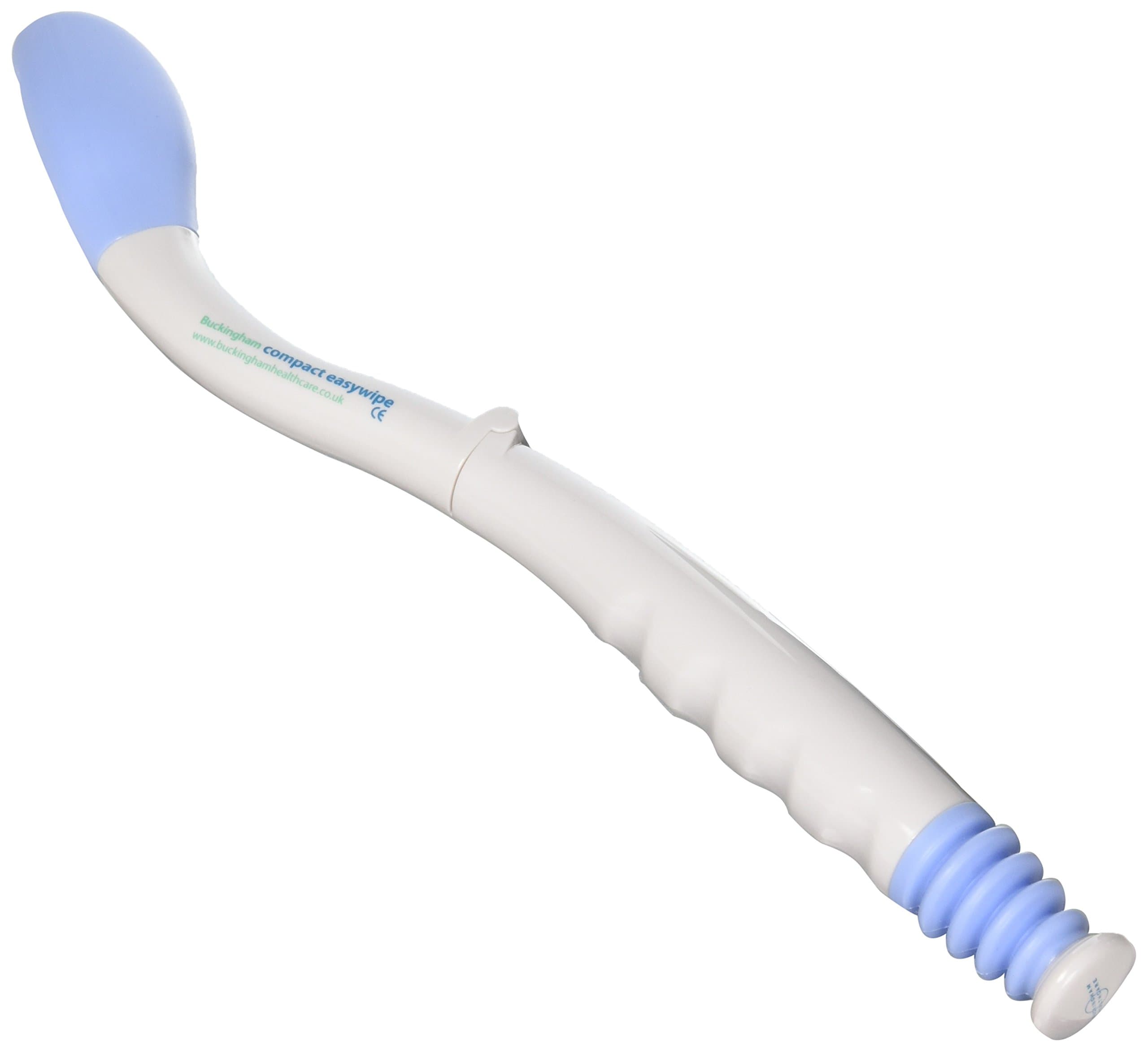 Compact Easywipe Bottom Wiper with Discreet Travel Case. Folding Personal Cleansing Device Extends Your Reach Making Wiping After Using The Toilet Easier. Grips and Releases Toilet Tissue.