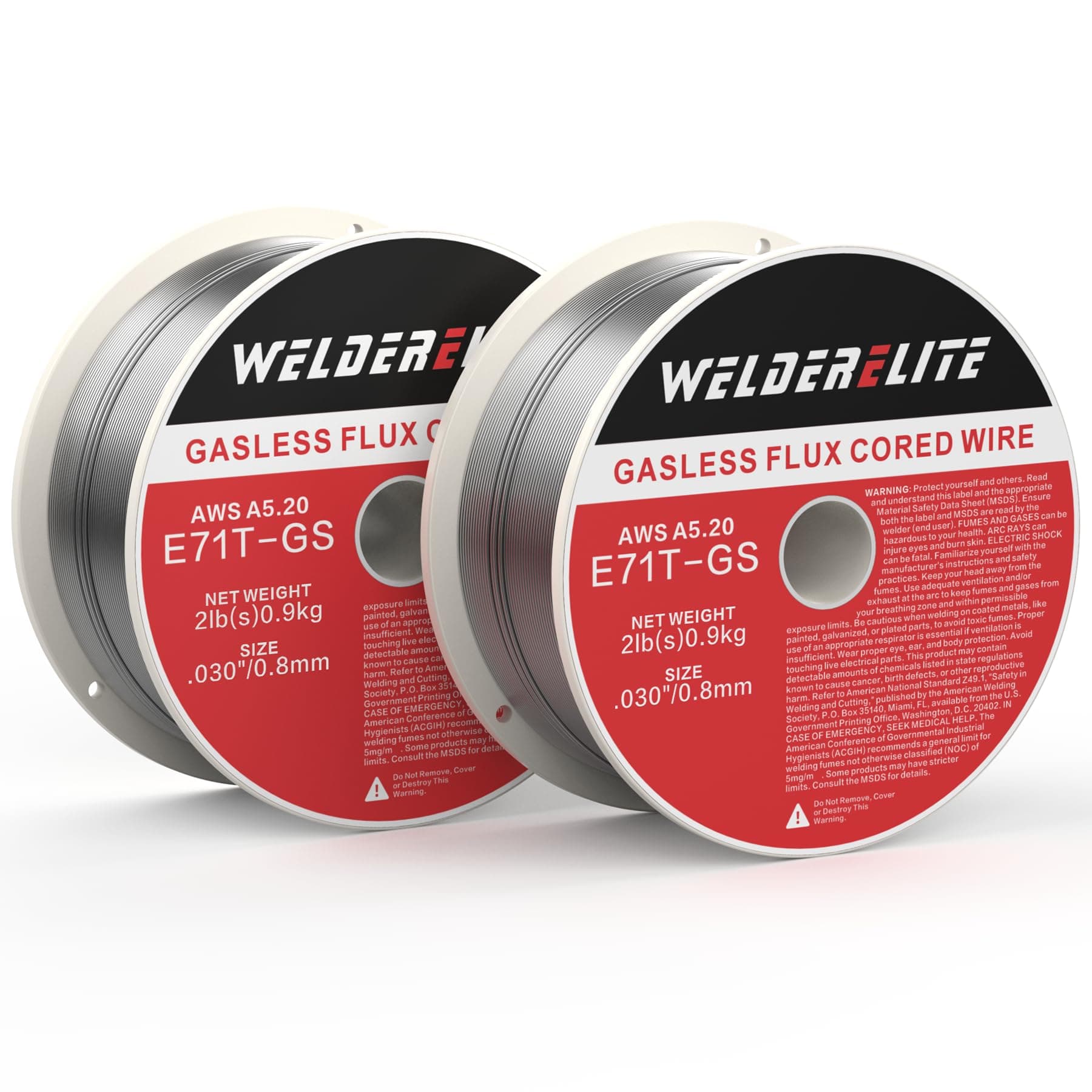 2-Pack 0.030" Flux Core Welding Wire (2lb Each) – E71T-GS Gasless MIG Wire