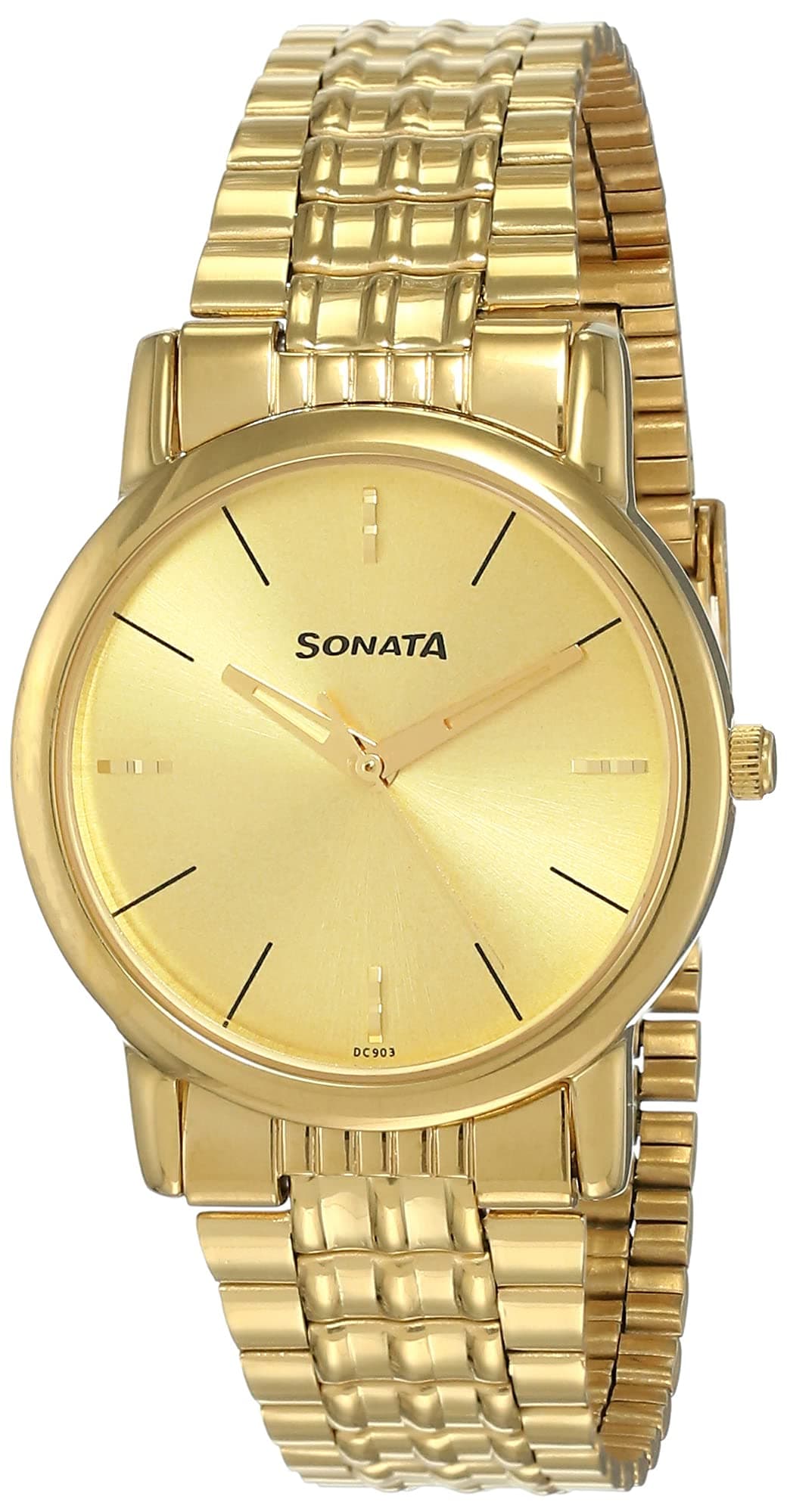 Men's Analog Gold Dial Watch