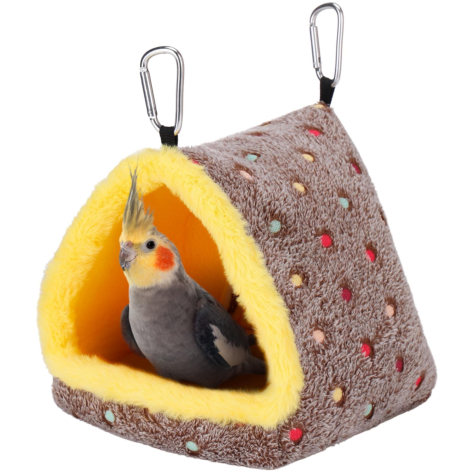 Medium Winter Warm Bird Nest for Cage - Comfortable Bird Bed with Support Board, Hanging Hammock Shed Hideaway Hut Gift for Cockatiel Monk Parrots Sun Conure