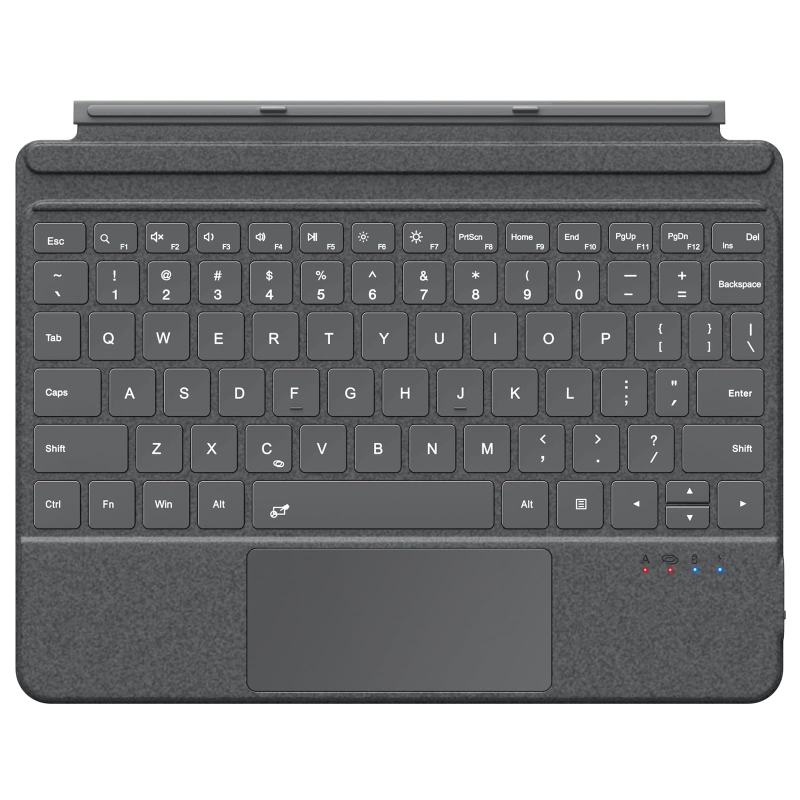 Microsoft Surface Go Type Cover, Lightweight Ultra-Slim Wireless Bluetooth Keyboard with Micro-USB Charging Cable and Built-in Rechargeable Battery for Surface Go 10 2018 Tablet - Black