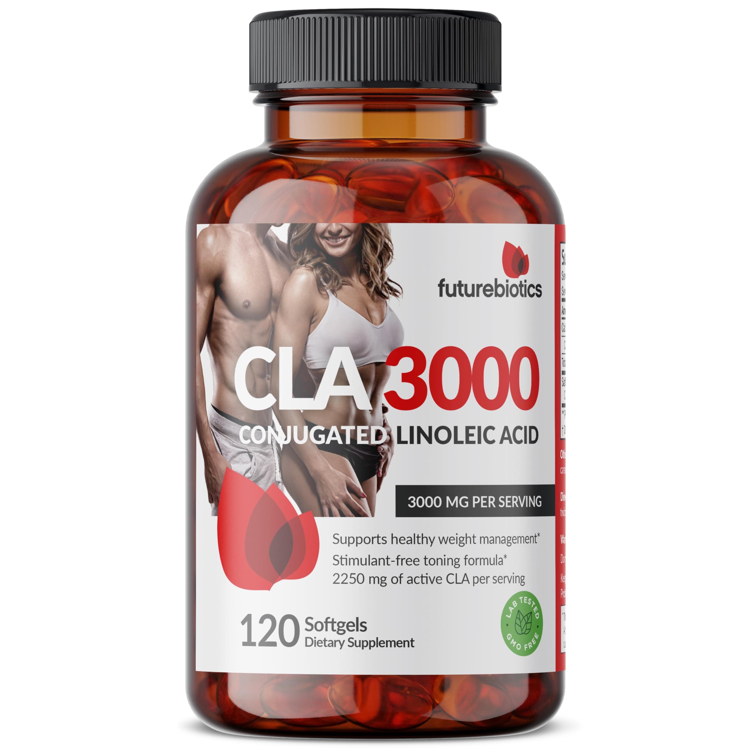 CLA 3000 Extra High Potency - Non-Stimulating Conjugated Linoleic Acid, Non GMO, 120 Softgels