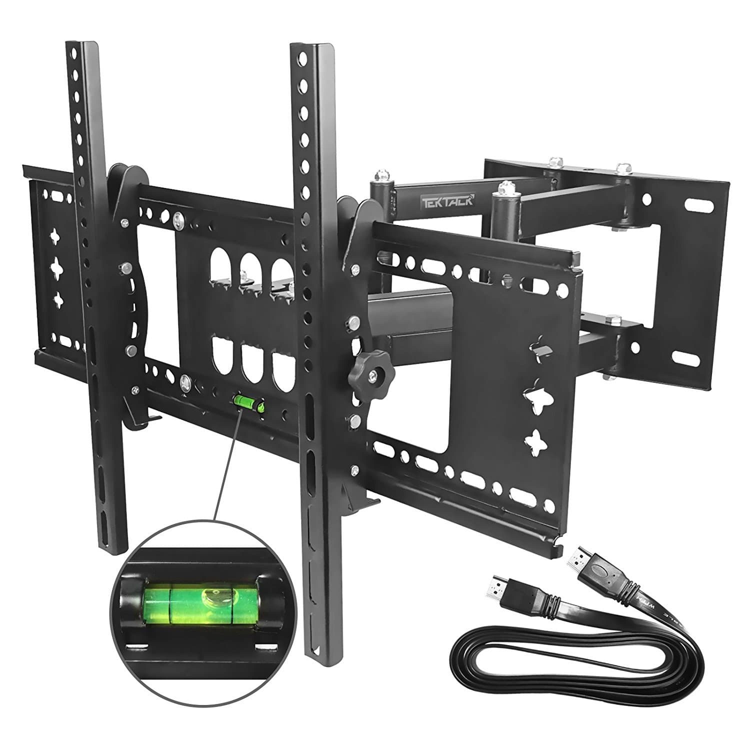 Tektalk Full Motion TV Wall Mount Bracket for 32 - 70” LCD LED Plasma TV Monitors Up to VESA 600x400MM