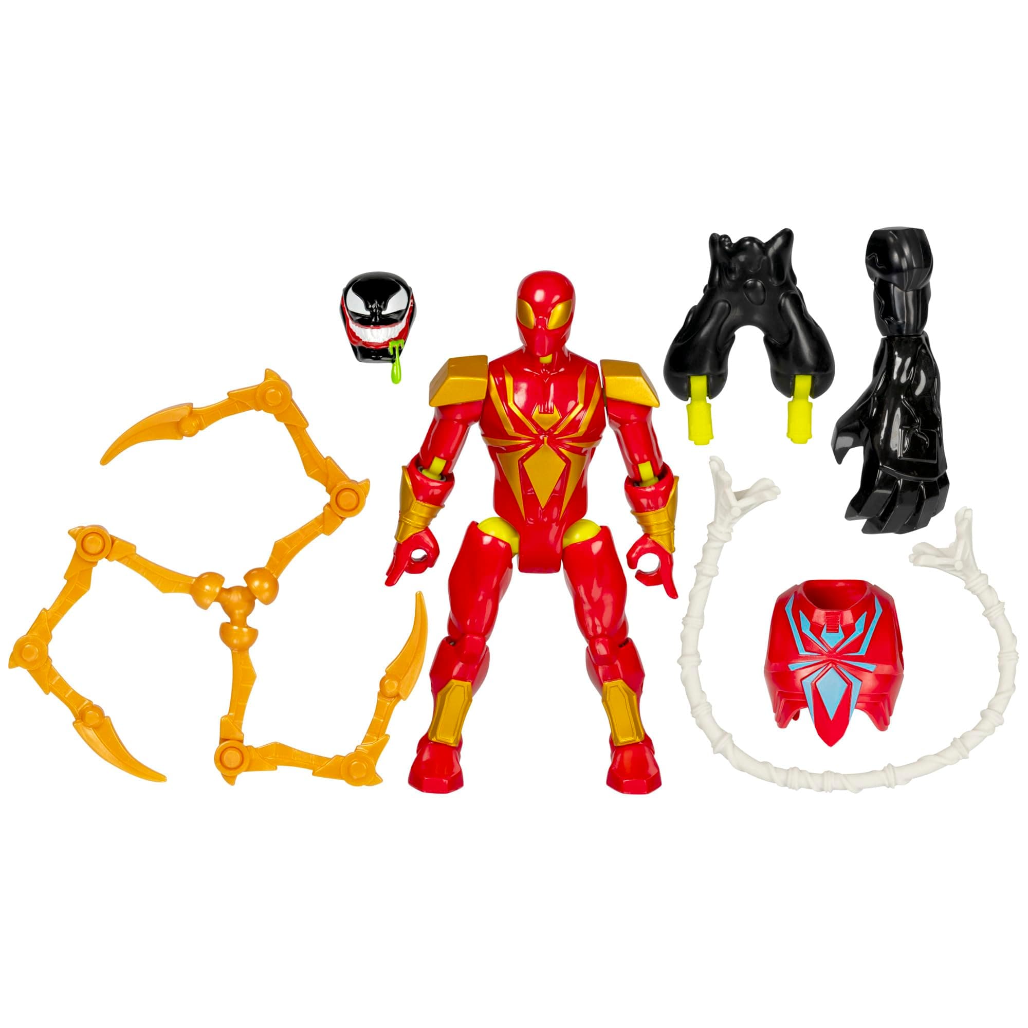 SPIDER-MAN MixMashers Marvel Iron Spider Custom Mix-And-Match Deluxe Action Figure & Accessories, Red