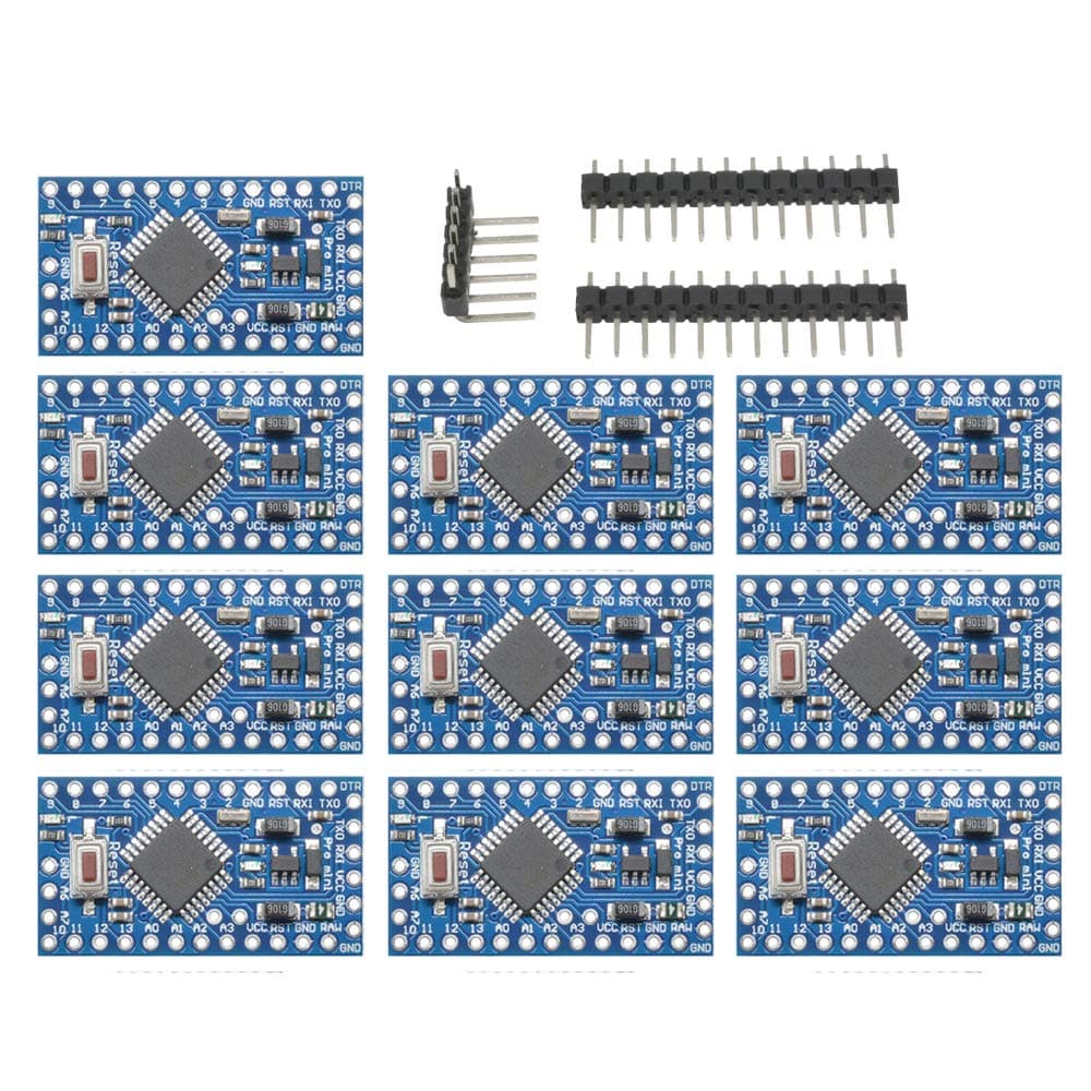 diymore 10pcs Pro Mini ATmega328 5V 16MHz Module with Crystal Oscillator Pins Replace ATMEGA128