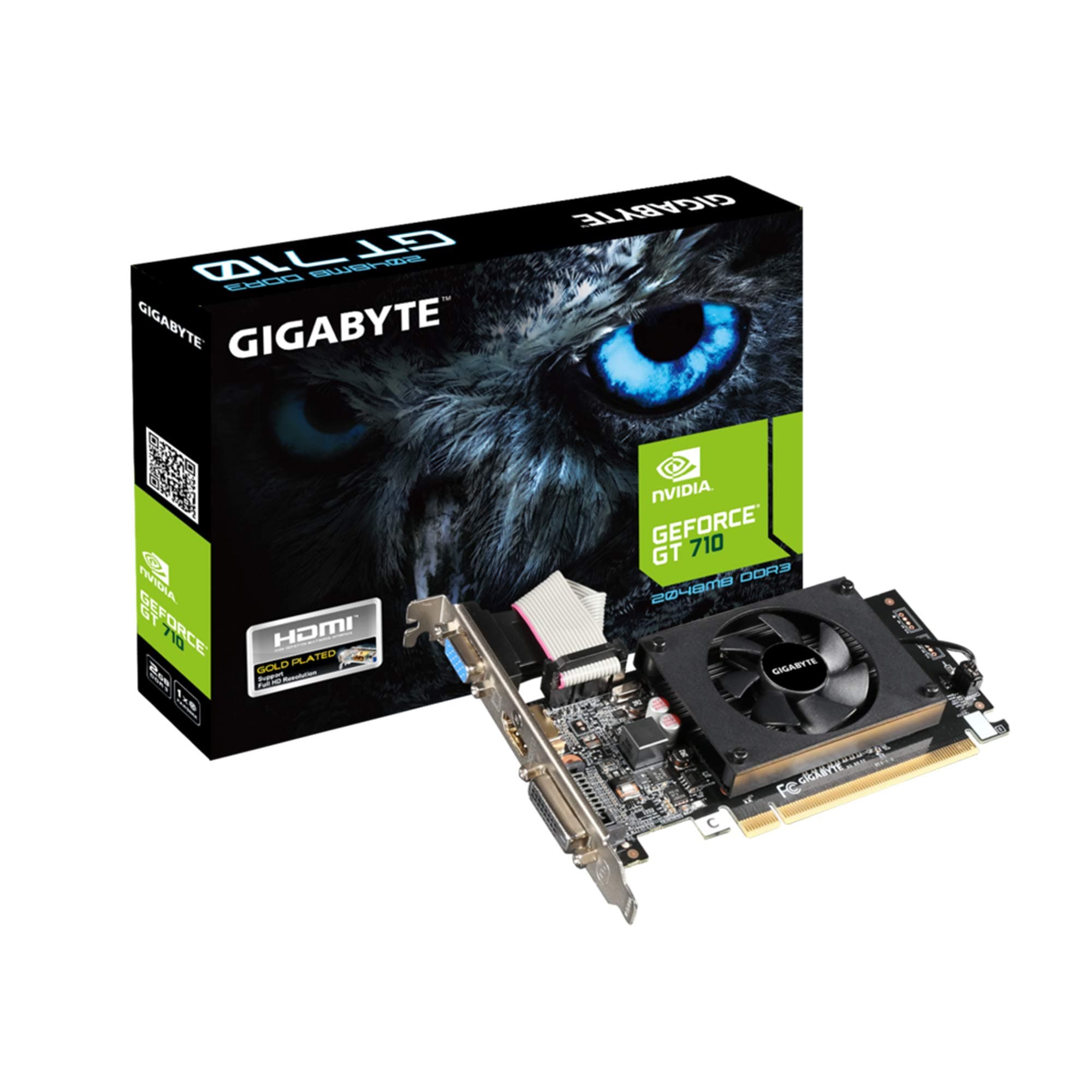 GIGABYTE GeForce GT 710 2GB ddr3_sdram pci_e Memory Graphics Card (GV-N710D3-2GL)