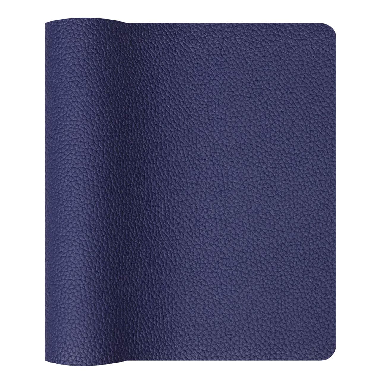 Solid PU Synthetic Leather Faux Leather Sheet 9" x 53" Perfect for Dressing Sewing Crafting DIY Projects (Deep Blue)