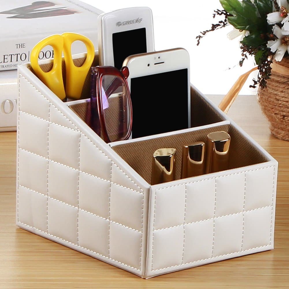 Makeup organizers Table tv remote control storage box Cosmetic storage box-Q