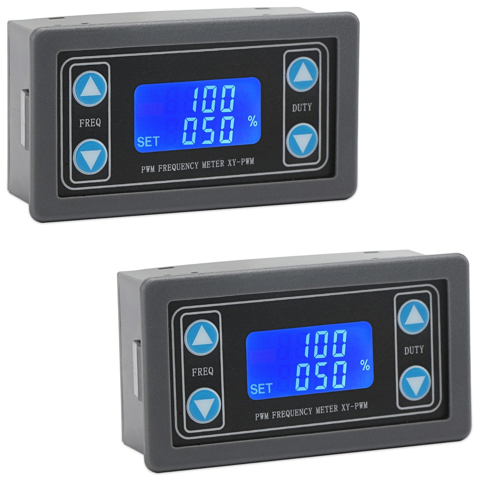 DROK Signal Generator 2pcs, DC 3.3-30V Function Generator 5-30mA LCD Display PWM Pulse Frequency Duty Cycle Rectangular Wave Square Wave Signal Generator