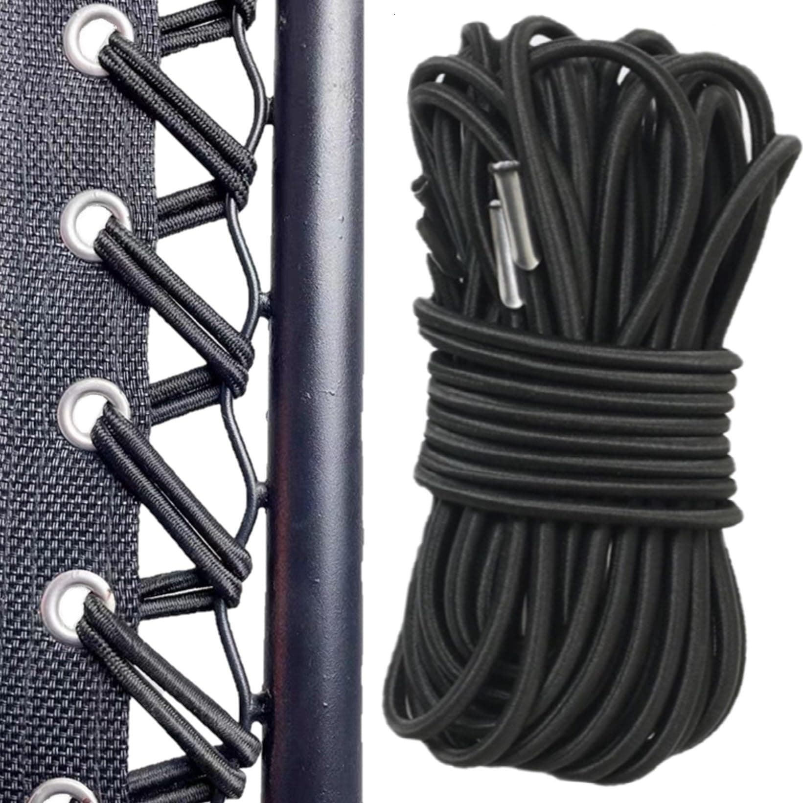 Zero Gravity Chair Cord Replacement, 4 Pack, Elastic Cord for antigravity Chair, Patio Recliner Chair, Lawn Bungee Chair, Beach Chair, Lounge Chair, Outdoor String Chair, Nylon Stretch String Cord