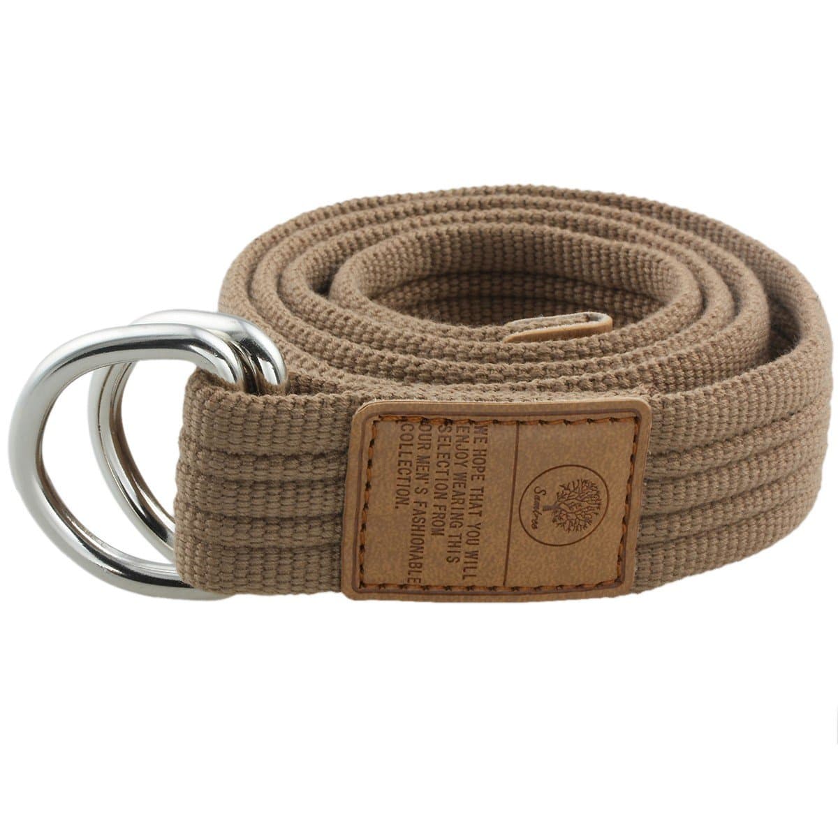 Canvas Web Belts for Men, Military Style D-ring Buckle Men's Belt
