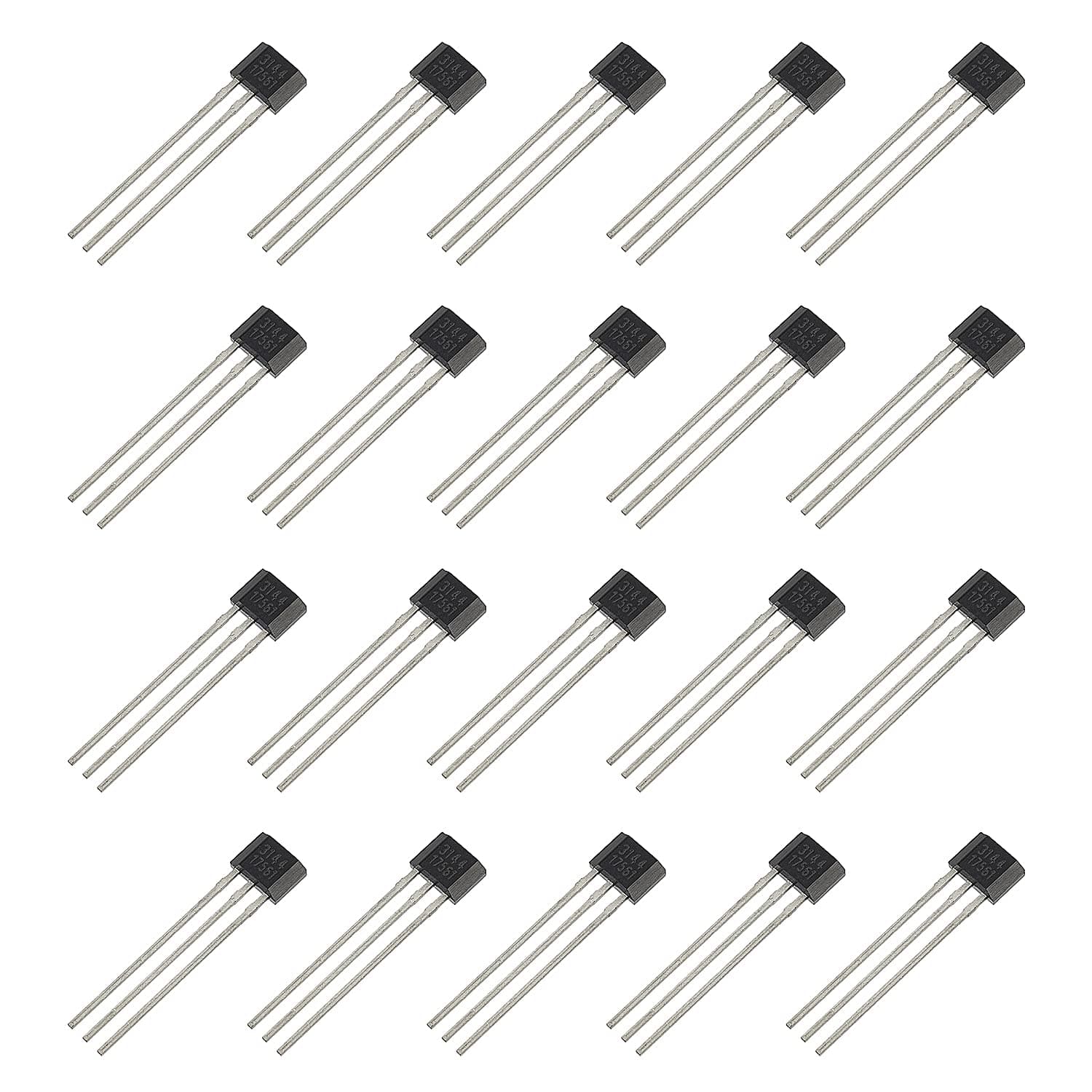 A3144 Hall Effect Sensor 3Pins Magnetic Detector for Arduino (Pack of 20 pcs)