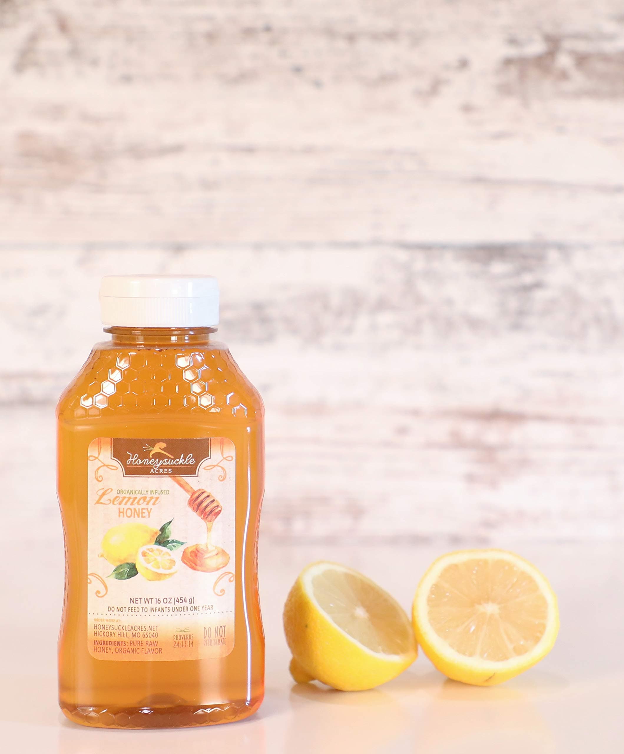 Lemon Honey - Organically Flavored - Squeeze Bottle (Net Wt 12 oz) - NEW Size