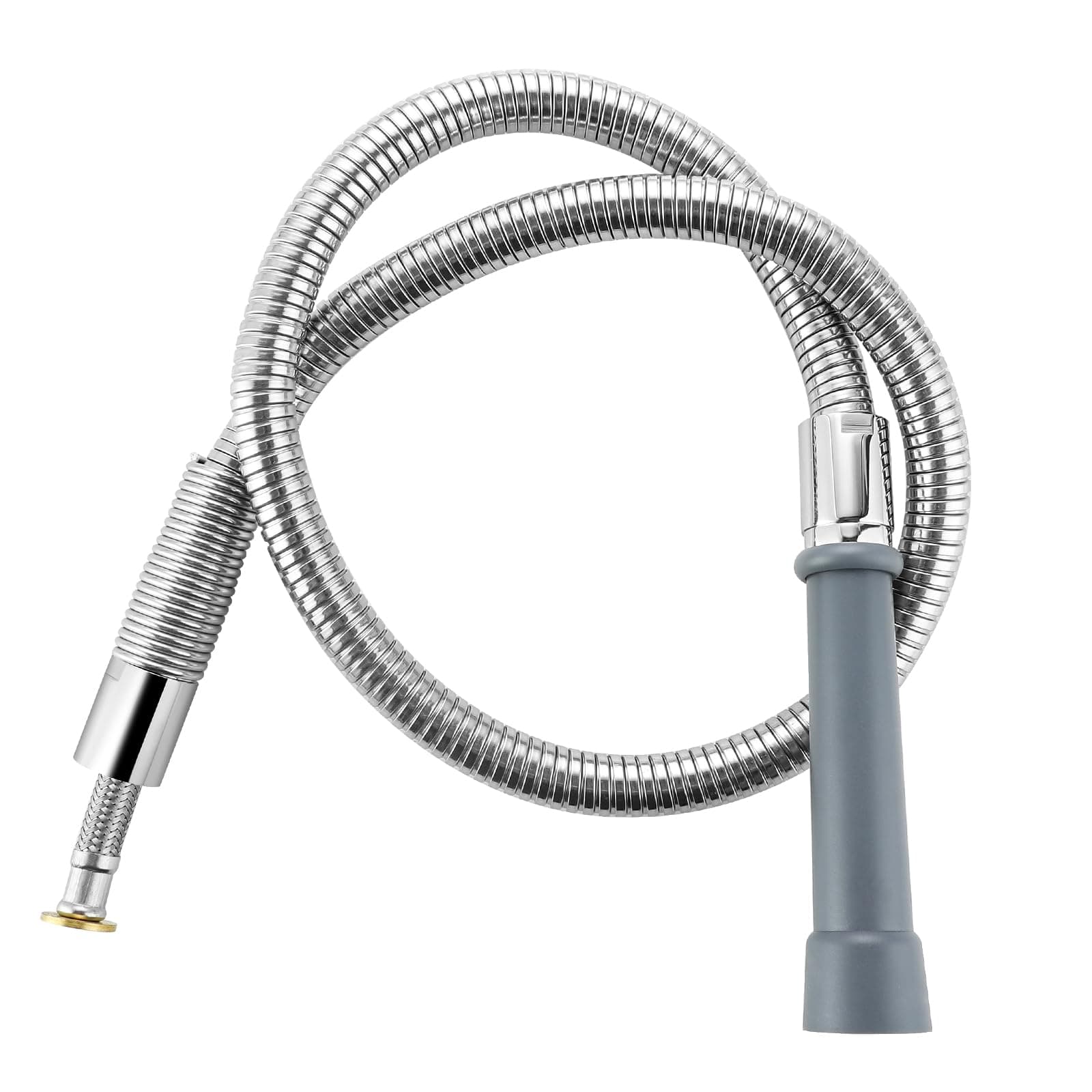 Replacement B-0044-H Pre-Rinse Hose for T&S Brass, 44 Inches Flexible Stainless Steel commercial sink sprayer Hose with Heat Resistant Gray Handle