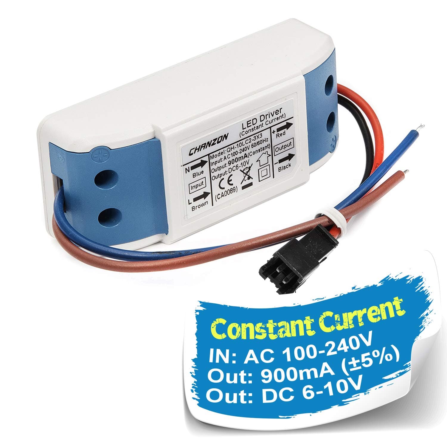 LED Driver 900mA (Constant Current Output) 6V-10V (Input 100-240V AC-DC) (2-3)x3 9W 10W Power Supply 900 mA Lighting Transformer Drivers for 10 W High Power COB Light Lamp Bulb (Plastic Case)