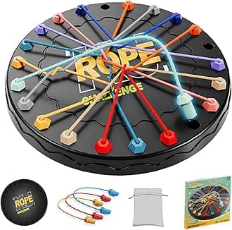 Rope Untangling Puzzle Game, Educational Strategy Board Game for Kids & Adults, Family Travel Party Games with Multi-Level Challenges, Gifts for All Ages(Manual on Box) Easter Basket Stuffers