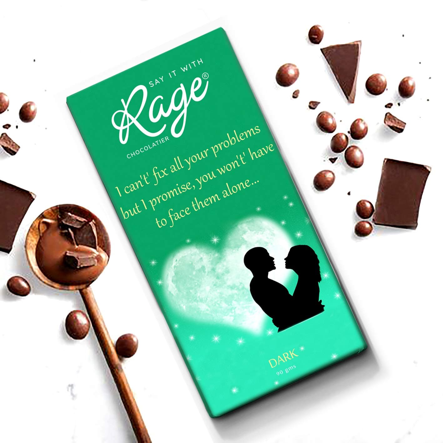 Rage I Can't Fix All Your Problems Dark Chocolate Bar, 90 g