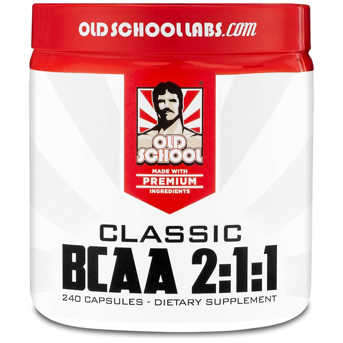 Old School Labs Classic BCAA 2:1:1 - Purity-Tested Branched-Chain Amino Acids for Lean Muscle and Recovery - Used by More Mr. Olympias and Physique Legends Than Any Other Brand - 240 Caps