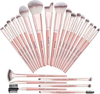 MAANGE Makeup Brushes Kit 23 Pieces Professional Synthetic Brushes Set for Makeup Blush Brushes Makeup Brushes Makeup Brushes for Eyes & Facial (Pink)