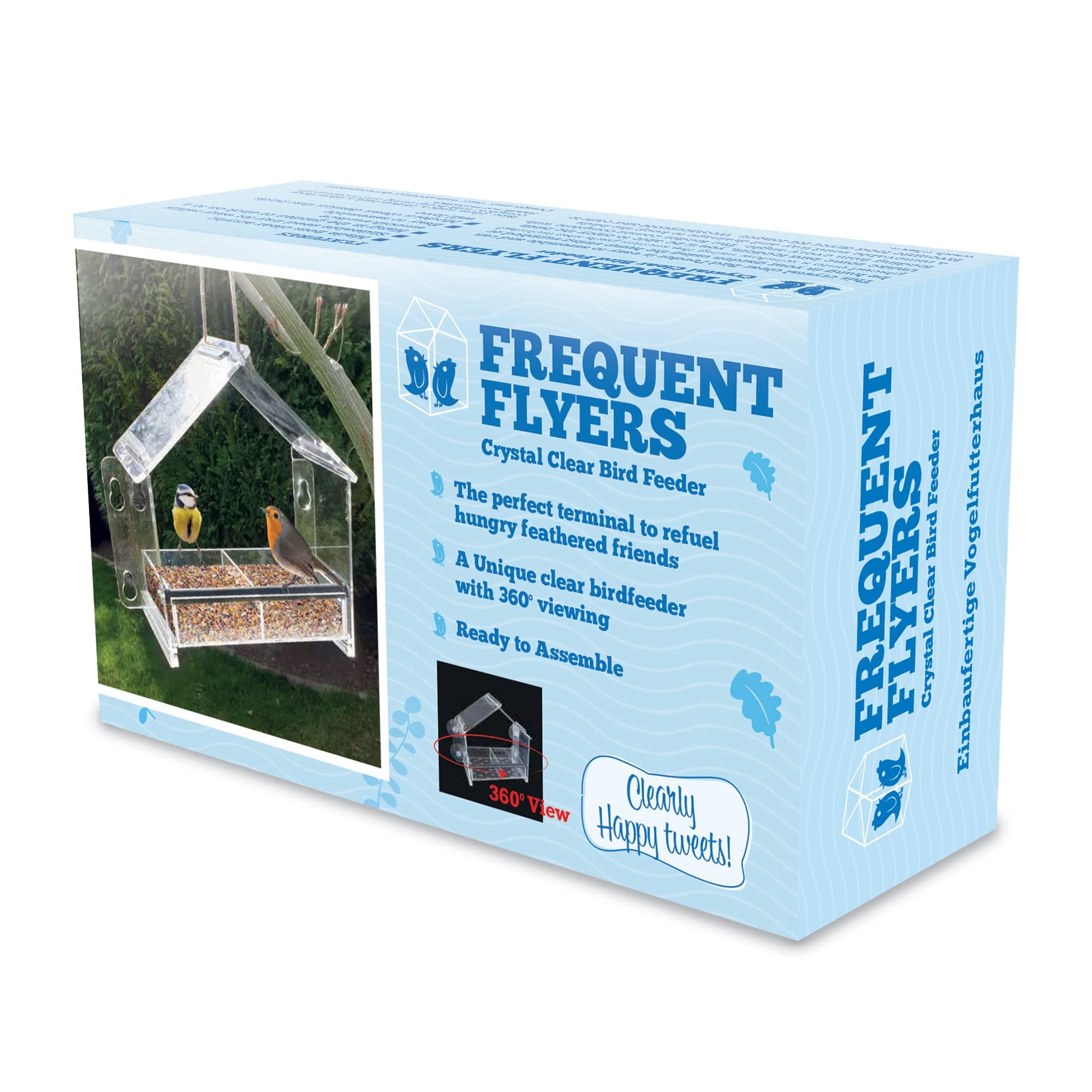 Oliphant Frequent Flyer Clear Bird Feeder