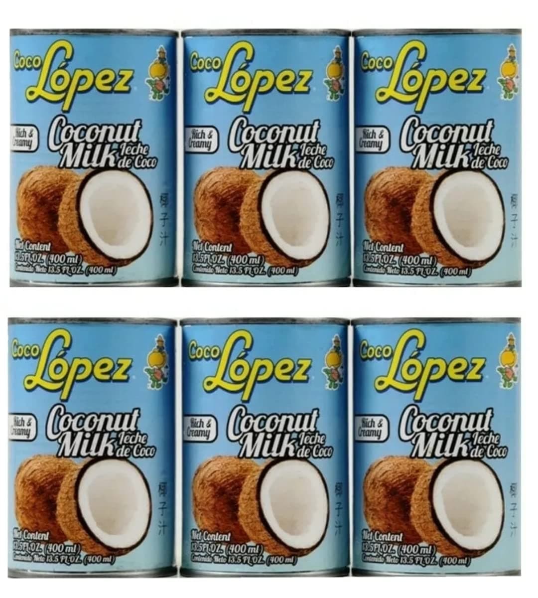 coconut milk 6 cans 13.5 onz