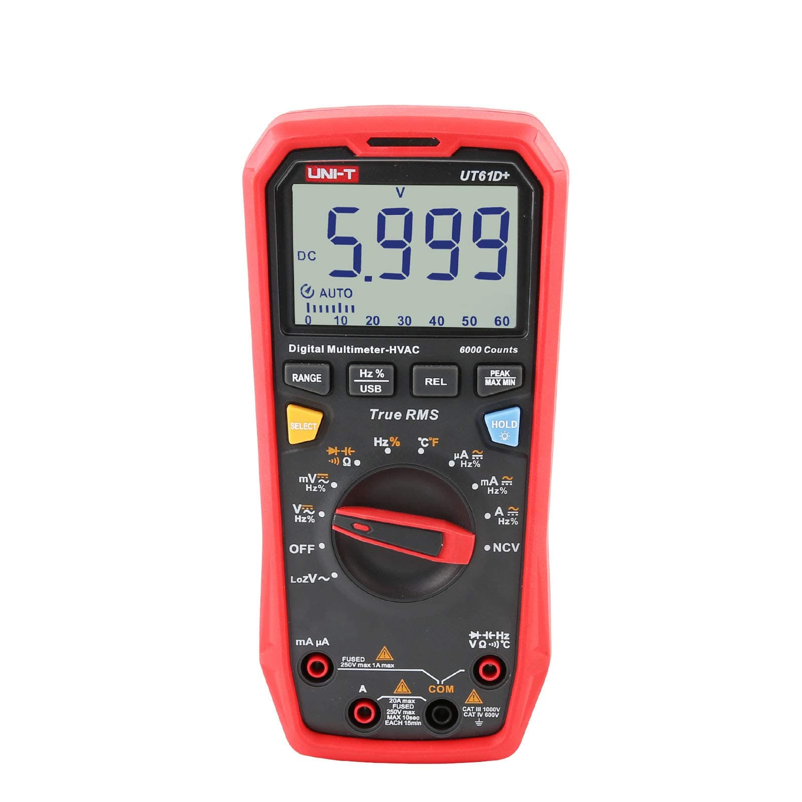 UNI-T UT61D+ Digital Multimeter True RMS AC/DC Voltage Current Resistance Capacitance r