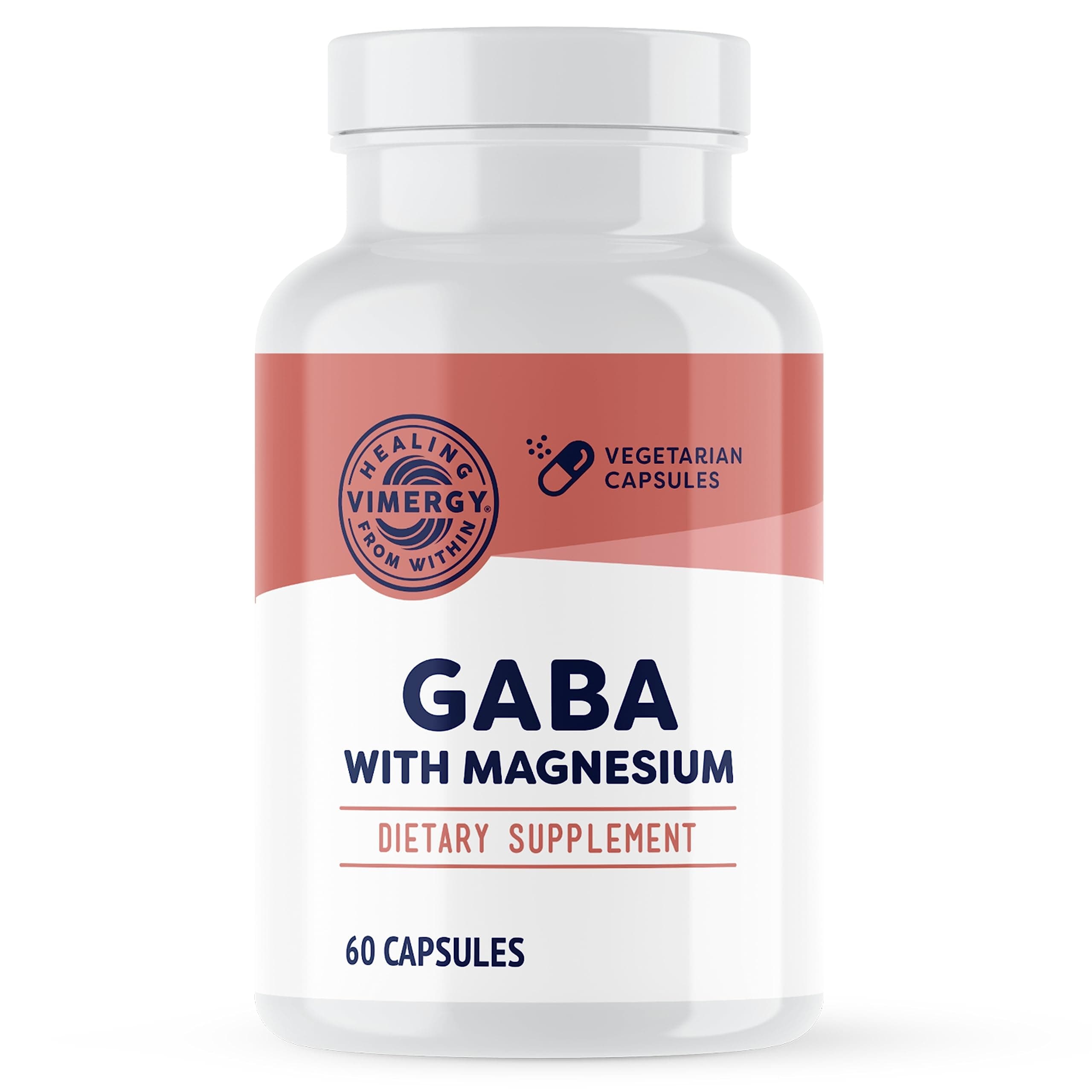 GABA with Magnesium – Supports Nervous System Function – Promotes Relaxation – Kosher, Vegan & Gluten-Free – 60 Capsules