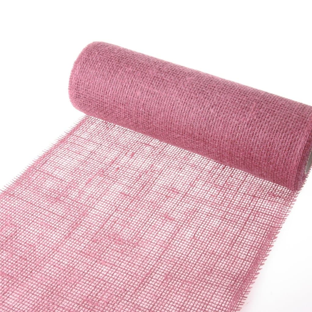 Jute Table Runner Col. 011 – Light Wine – 300 mm/5 m/100 Decorative Hearts Free 29300 300 5 011