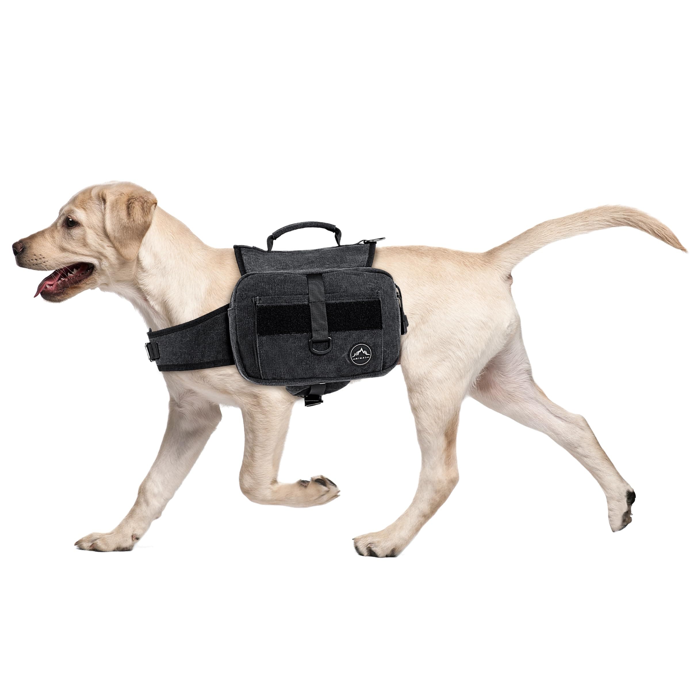 Himal Outdoors Dog Backpack & Saddle Bag, Tactical Hiking Backpack for Large Dogs with Side Pockets & Adjustable Strap